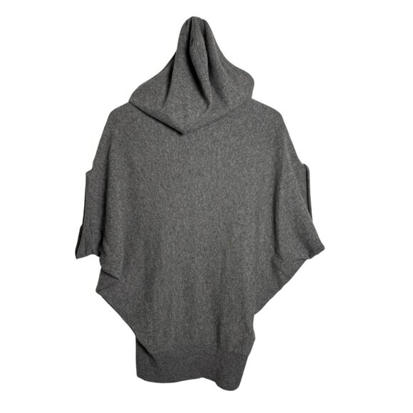 Vince 100% Cashmere Dolman Poncho Hoodie gray Sweater womens size small luxury - Picture 5 of 9